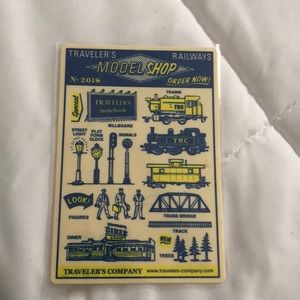 Travelers Company passport size train pencil board